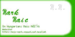 mark maic business card